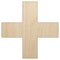 Plus Sign Solid Unfinished Wood Shape Piece Cutout for DIY Craft Projects